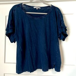 Lucky Brand ruffle sleeve top